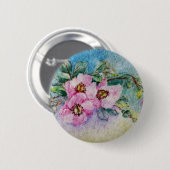 Bloemen Ronde Button 5,7 Cm (Voorkant /achterkant)