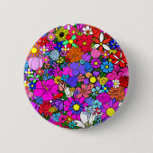 Bloemen Ronde Button 5,7 Cm (Voorkant)