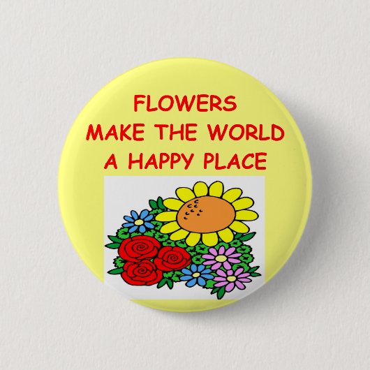 bloemen ronde button 5,7 cm (Voorkant)
