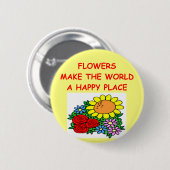 bloemen ronde button 5,7 cm (Voorkant /achterkant)