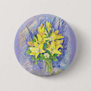 Bloemen Ronde Button 5,7 Cm