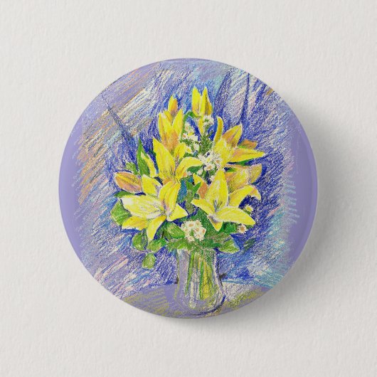 Bloemen Ronde Button 5,7 Cm (Voorkant)