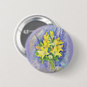 Bloemen Ronde Button 5,7 Cm (Voorkant /achterkant)