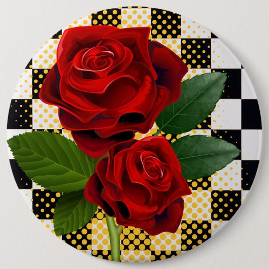 bloemen ronde button 6,0 cm (Voorkant)