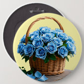 Bloemen Ronde Button 6,0 Cm (Voorkant /achterkant)