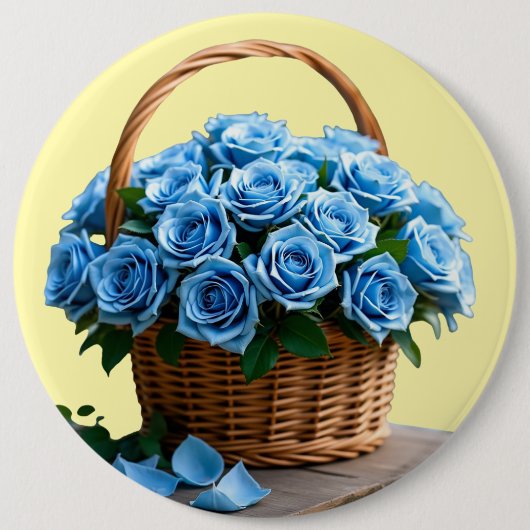 Bloemen Ronde Button 6,0 Cm (Voorkant)