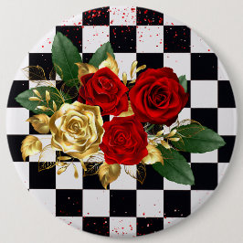 bloemen ronde button 6,0 cm