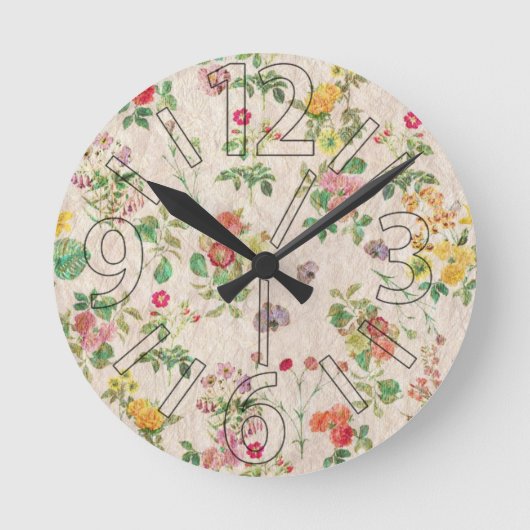  bloemen ronde klok (Voorkant)