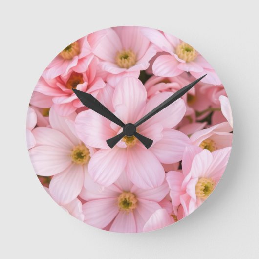 bloemen ronde klok (Voorkant)