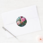 Bloemen Ronde Sticker (Envelop)