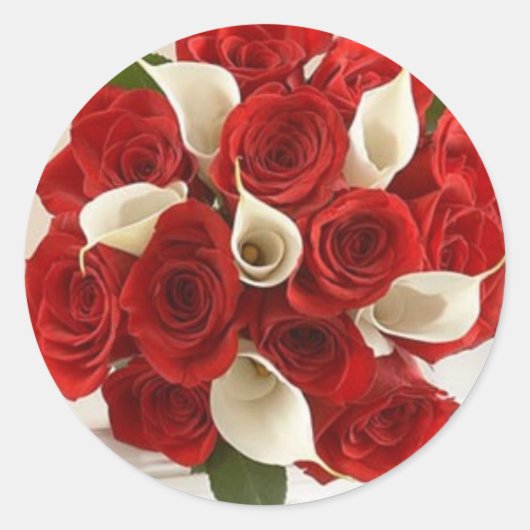 Bloemen Ronde Sticker (Voorkant)