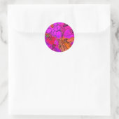 BLOEMEN RONDE STICKER (Tas)