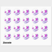 Bloemen Ronde Sticker (Vel)