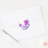 Bloemen Ronde Sticker (Envelop)