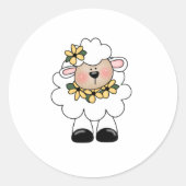 bloemen ronde sticker (Voorkant)