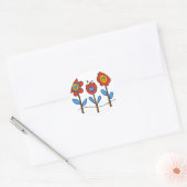 bloemen ronde sticker (Envelop)