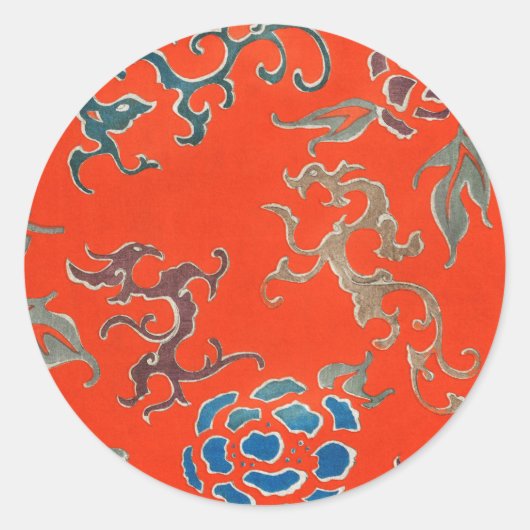  bloemen ronde sticker (Voorkant)