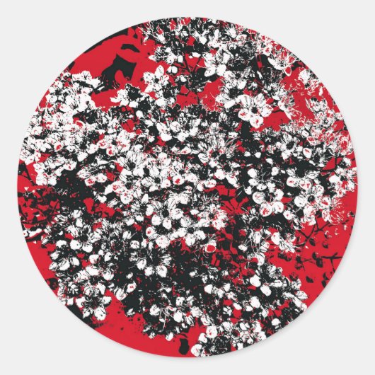 BLOEMEN RONDE STICKER (Voorkant)