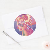 Bloemen Ronde Sticker (Envelop)