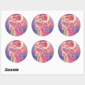 Bloemen Ronde Sticker (Vel)
