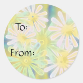 bloemen ronde sticker