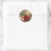 bloemen ronde sticker (Tas)