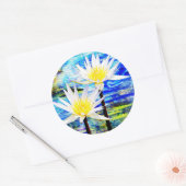 Bloemen Ronde Sticker (Envelop)
