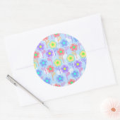 Bloemen Ronde Sticker (Envelop)