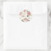 bloemen ronde sticker (Tas)
