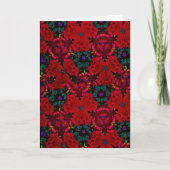 Bloemen Rood & Blauw Kaleidoscoop Vriend Verjaarda Kaart (Voorkant)