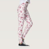 bloemen rood en wit leggings (Rechts)