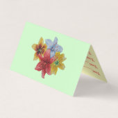 bloemen rood geel blauw Lilies oorspronkelijke blo Visitekaartje (Achterkant)