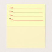 bloemen rood geel blauw Lilies oorspronkelijke blo Visitekaartje (Binnenkant ongevouwen)