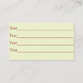 bloemen rood geel blauw Lilies oorspronkelijke blo Visitekaartje (Achterkant)