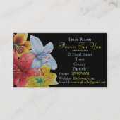 bloemen rood geel blauw Lilies oorspronkelijke blo Visitekaartje (Voorkant)