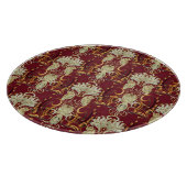 Bloemen rood-goud, luxueus patroon. snijplank (Hoek)