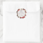 Bloemen rood Islamitische bruiloft gunst stickers (Tas)