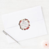 Bloemen rood Islamitische bruiloft gunst stickers (Envelop)