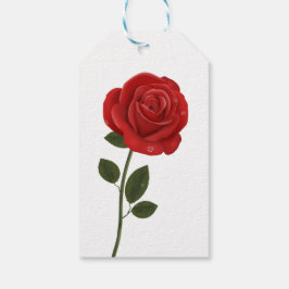 Bloemen Rood Rose Bloemen Liefde Bruiloft Cadeaulabel
