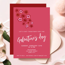 Bloemen Rood Roze Vrienden Galentine`s Dag