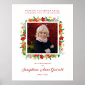 Bloemen Rood & Sinaasappel tinten Poster Foto Memo (Voorkant)