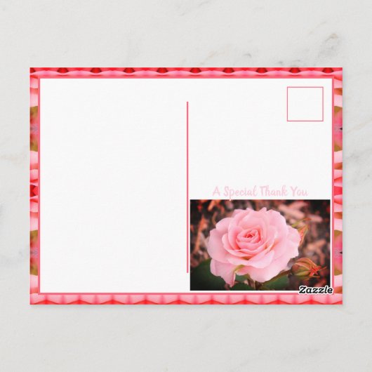 Bloemen Roos Afbeelding Briefkaart (Achterkant)