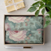  Bloemen Roos Aqua Decoupage Tissuepapier (Geschenk)