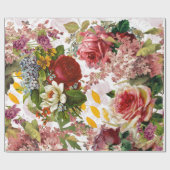  Bloemen Roos Collage Wrapping Papier (Vlak)