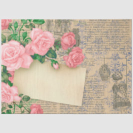  Bloemen Roos Decoupage Tissuepapier