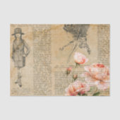 Bloemen Roos Decoupage Tissuepapier (Voorkant)