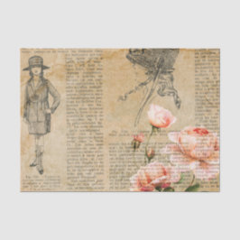  Bloemen Roos Decoupage Tissuepapier