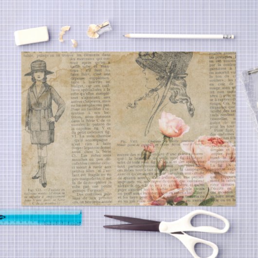 Bloemen Roos Decoupage Tissuepapier (Craft)