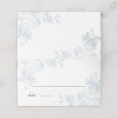  Bloemen Roos Elegant Bruiloft Plaatskaartje (Buitenkant ongevouwen)