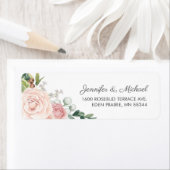 Bloemen Roos en groen bruiloft Etiket (Insitu)